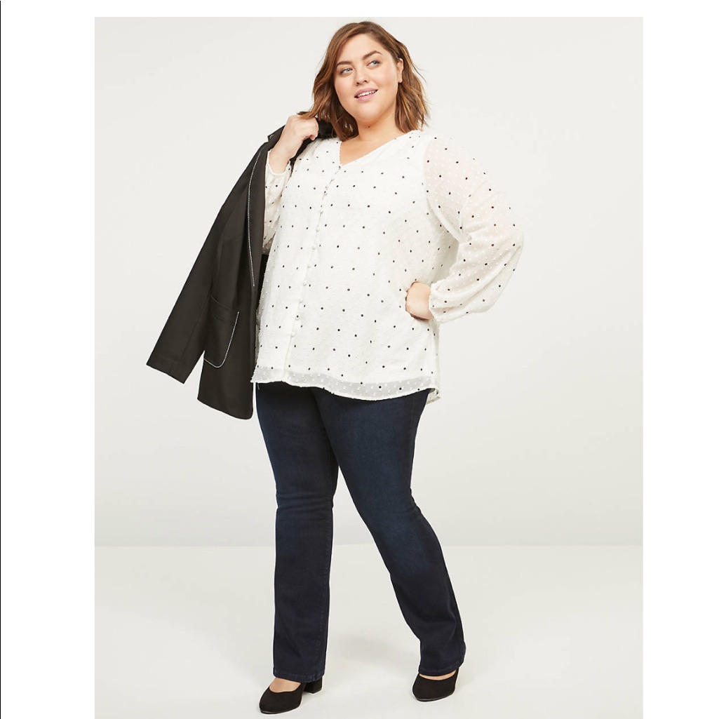 Soft Button Front Blouse